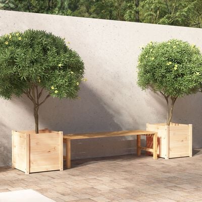 vidaXL Garden Planters 2 pcs 50x50x50 cm Solid Pinewood