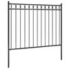 vidaXL Garden Fence Assen Steel 1.7x1.2 m Black