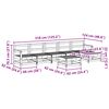 vidaXL Garden Lounge Set 7 pcs Wax Brown Solid Pine Wood