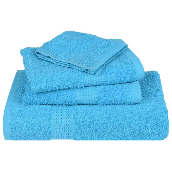 vidaXL 6 Piece Towel Set "FROGN" Turquoise 360 gsm