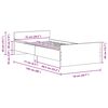 vidaXL Bed Frame without Mattress Artisan Oak 75x190 cm Engineered Wood
