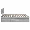 vidaXL Bed Frame Grey Sonoma 200 x 200 cm Engineered wood
