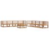 vidaXL Outdoor Sofa Set 9 pcs Natural Solid Acacia Wood
