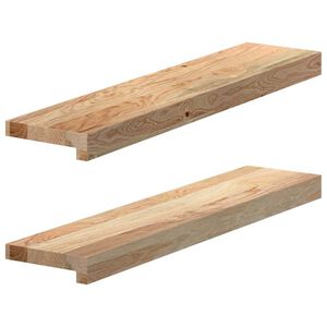 vidaXL Window Sills 2 pcs Untreated 70x15x2 cm Solid Wood Oak