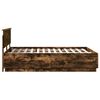 vidaXL Bed Frame Smoked Oak 150 x 200 cm Engineered Wood