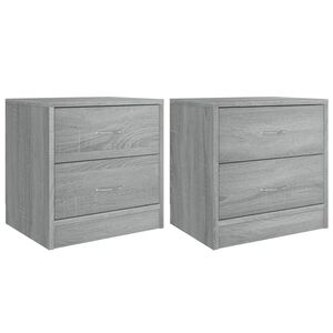 vidaXL Bedside Cabinets 2 pcs Grey Sonoma 40x30x40 cm Engineered Wood