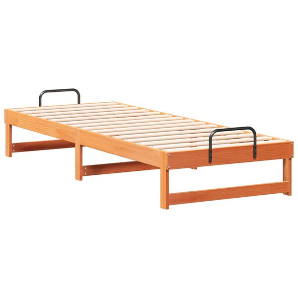 vidaXL Bed Frame Brown 80 x 200 cm Solid Pine Wood