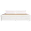 vidaXL Bed Frame without Mattress White Solid Wood 135x190 cm Double Double