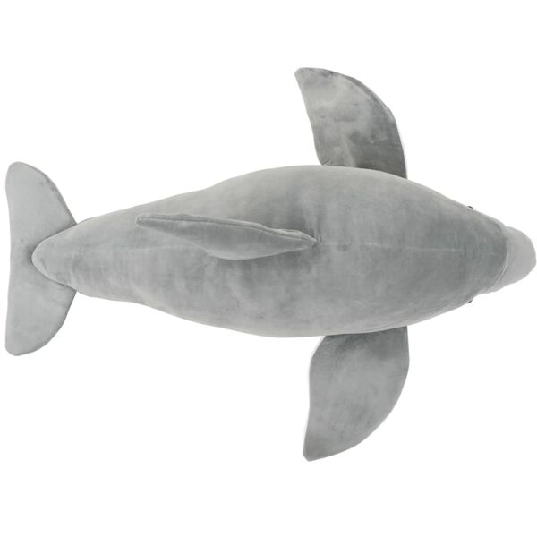 vidaXL Dolphin Cuddly Toy Plush Grey