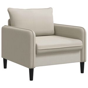 vidaXL XL Armchair Oatmeal Velvet