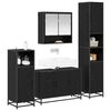 vidaXL Bathroom Furniture Set 4 pcs Black Oak Engineered Wood