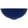 vidaXL Bathroom Sink Ceramic Dark Blue Round