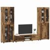 vidaXL TV Cabinet Set with Drawer with Shelf Old Wood Engineered Wood