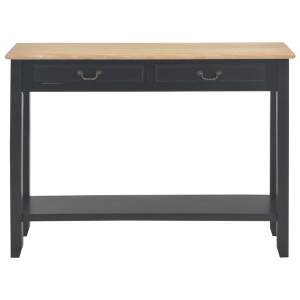 vidaXL Console Table Black 110x35x80 cm Wood