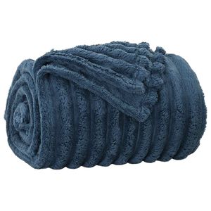 vidaXL Throw Blanket Navy Blue 270 x 240 cm 1.77 kg Fleece