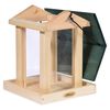 dobar Bird Feeder with Silo FSC Wood Natural and Green