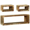 vidaXL TV Cabinet Set 3 pcs Brown 100 x 30 x 32 cm Solid Mango wood