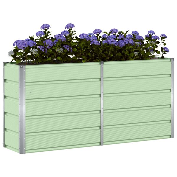 vidaXL Planter Green 160 x 40 x 75 cm Steel