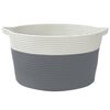 vidaXL Storage Basket Grey and White &Oslash;40x25 cm Cotton