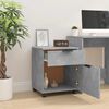 vidaXL Mobile File Cabinet with Wheels Concrete Grey 45x38x54 cm Engineered Wood