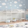 vidaXL Kids'Loft Bed Frame White 74.5 x 190 cm Steel