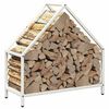 vidaXL Firewood Rack White 60x25x60 cm Cold-rolled steel