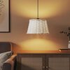 vidaXL Ceiling Lamp Shade White &Oslash;38x23 cm Wicker