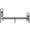 vidaXL Metal Bed Frame without Mattress with Footboard Black 90x200cm