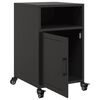 vidaXL Bedside Cabinets 2 pcs Black 36x39x59 cm Steel
