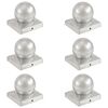 vidaXL Post Caps 6 pcs Globe Final Galvanised Metal 101x101 mm