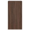 vidaXL TV Wall Cabinet with LED Lights Brown Oak 40.5x35x80 cm