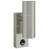 vidaXL Outdoor Wall Light Silver 7 x 10 x 22 cm