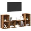 vidaXL TV Cabinet Set Wall-mounted 3 pcs Brown Engineered Wood