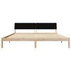 vidaXL Bed frame Brown and black 200 x 200 cm Solid pine wood