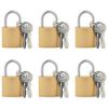 vidaXL U Lock with Keys 6 pcs Brass Iron