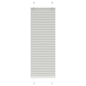 vidaXL Pleated Blind Light Grey 40x100 cm Fabric Width 39.4 cm Polyester