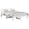 vidaXL Bed Frame with Headboard White 120 x 190 cm Solid Pine Wood