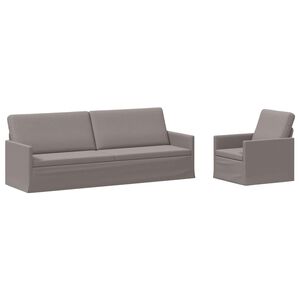 vidaXL Sofa Set 2 pcs Taupe Fabric