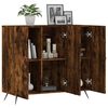 vidaXL Sideboard Smoked Oak 90x34x80 cm Engineered Wood