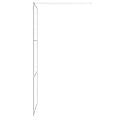 vidaXL Walk-in Shower Wall Silver 90x195 cm Clear ESG Glass