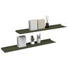vidaXL Floating Shelf 2 pcs Olive Green 100 x 18 x 2.5 cm Steel