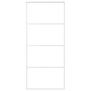 vidaXL Sliding Door Frosted ESG Glass and Aluminium 90x205 cm White