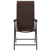 vidaXL Folding Garden Chairs 4 pcs Brown Poly Rattan