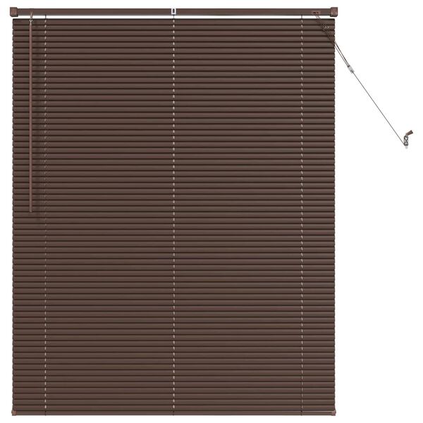 vidaXL Venetian Blind Manual Dark Brown with Pattern 150 x 120 cm PVC