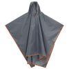 vidaXL Rain Poncho with Hood 2-in-1 Design Grey and Orange 223x145 cm
