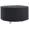 vidaXL Furniture Cover 200 x 200 x 71 cm 210D Oxford Fbric Round Black