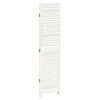 vidaXL Room Divider 3 Panels White Solid Wood Paulownia