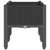 vidaXL Garden Planter with Legs Black 80x40x42 cm PP