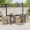 vidaXL Garden Dining Set 5 pcs Beige Poly Rattan