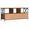 vidaXL TV Cabinet Smoked Oak 102x33x45 cm Engineered Wood&Iron